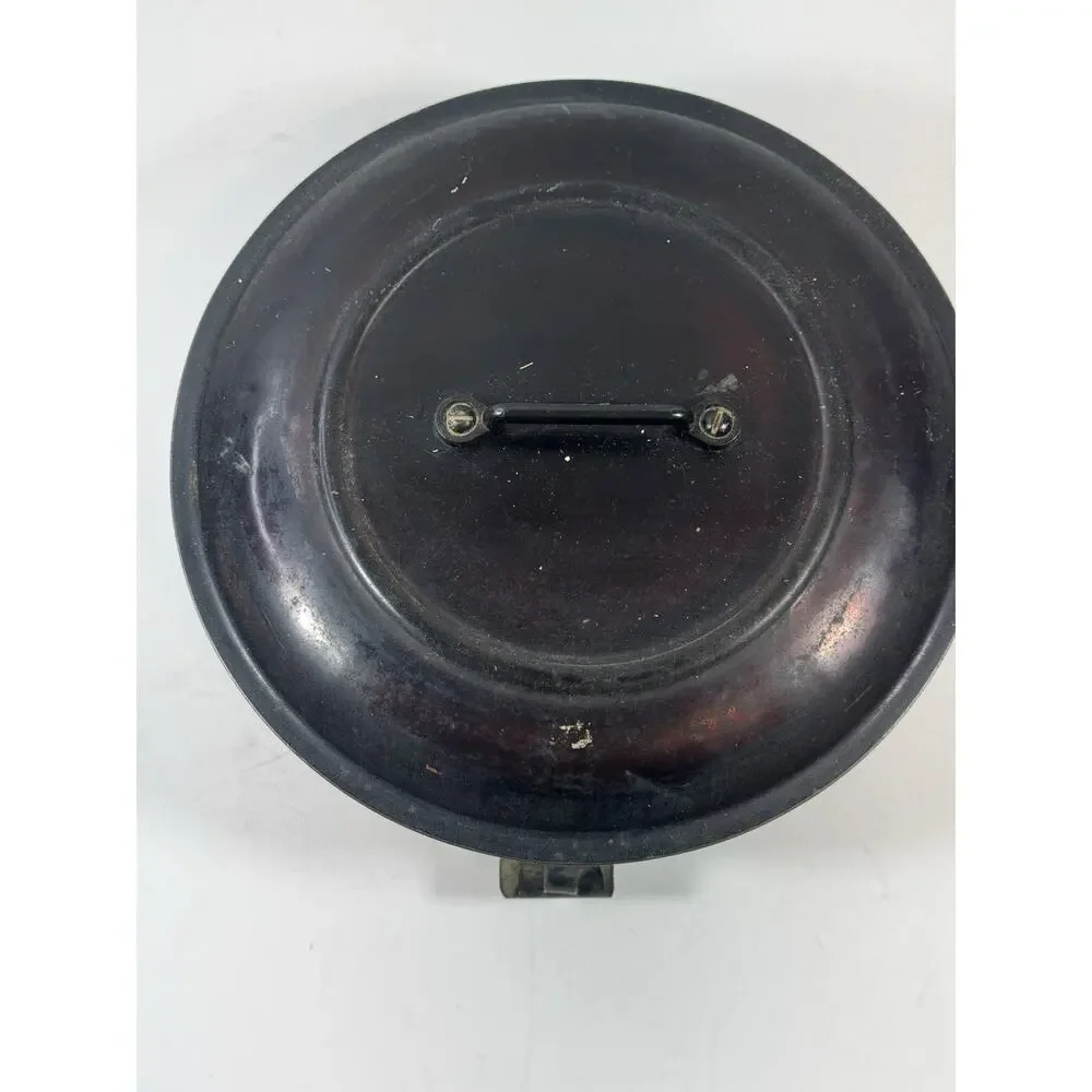 Early Tin Tole Painted Spice Box Kitchen Canister Set Tote